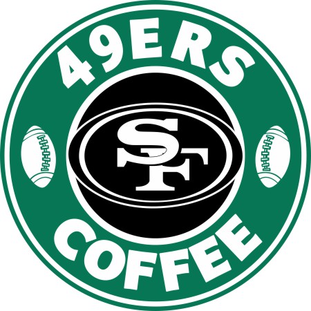 San Francisco 49ers starbucks coffee logo vinyl decal